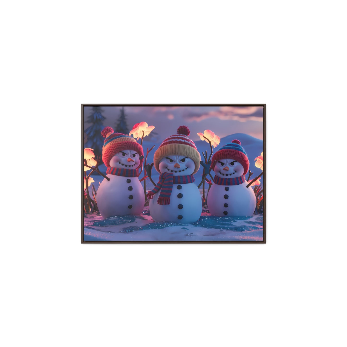 Frosty Troublemakers - Gallery Canvas Wraps, Horizontal Frame