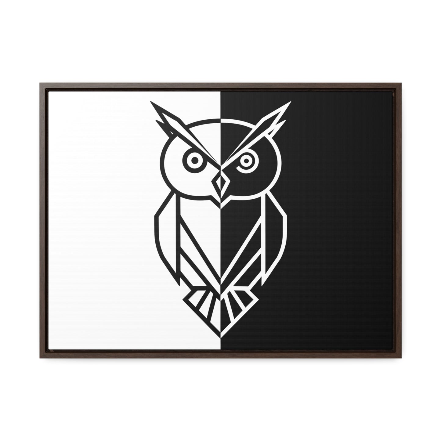 Duality of the Owl - Gallery Canvas Wraps, Horizontal Frame