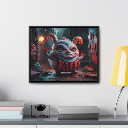 Midnight Mischief in the Alley - Gallery Canvas Wraps, Horizontal Frame