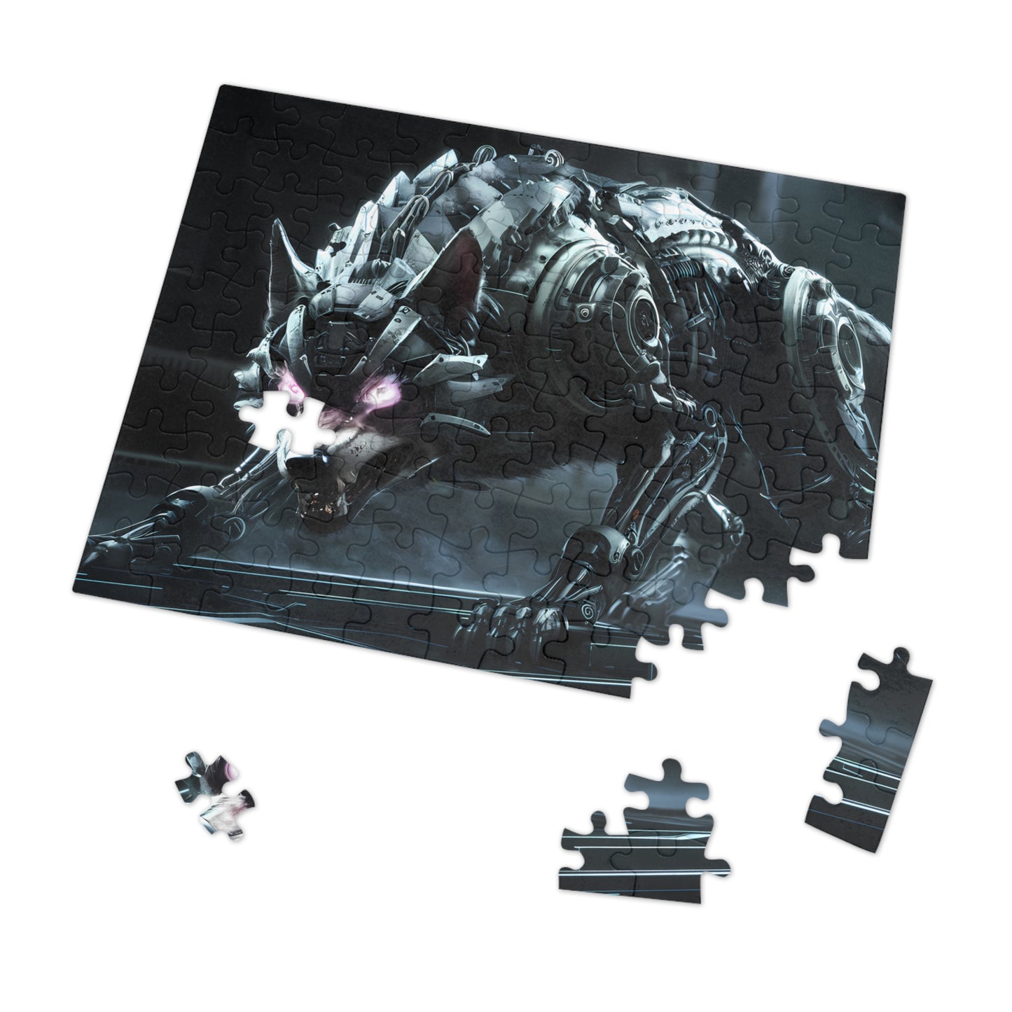 Cybernetic Wolf Sentinel - Jigsaw Puzzle (30, 110, 252, 500,1000-Piece)