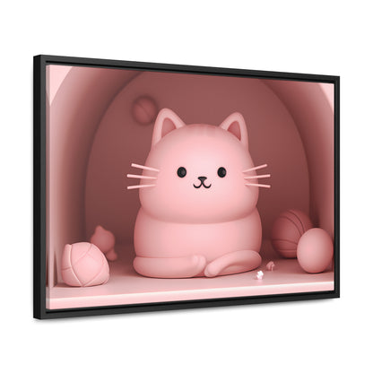 Purrfectly Pink Serenity - Gallery Canvas Wraps, Horizontal Frame