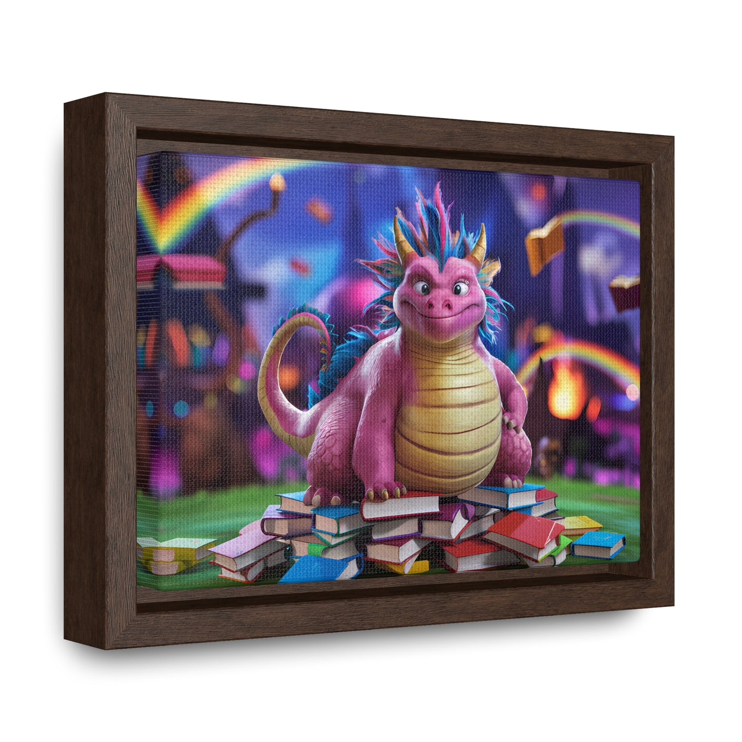 "Guardian of the Magical Library" - Gallery Canvas Wraps, Horizontal Frame