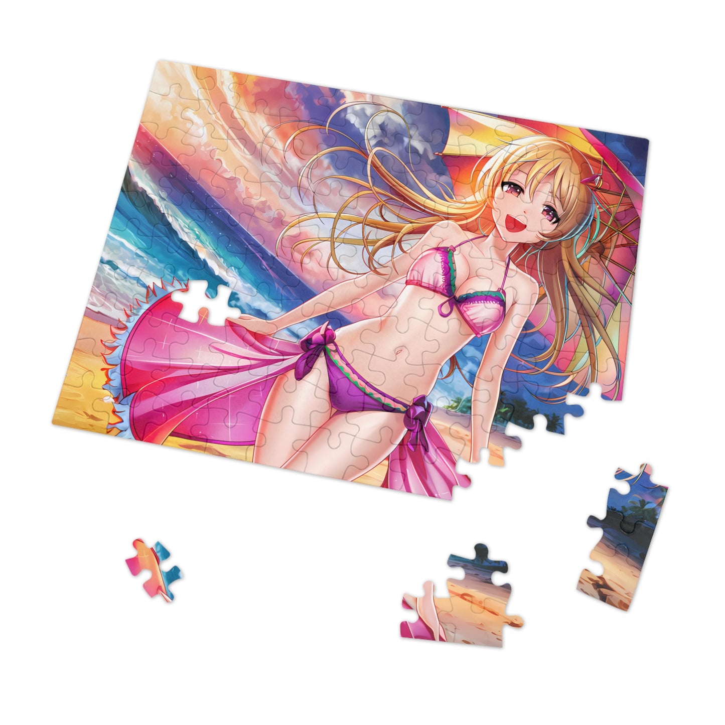 Sunset Bliss at the Beach - Jigsaw Puzzle (30, 110, 252, 500,1000-Piece)