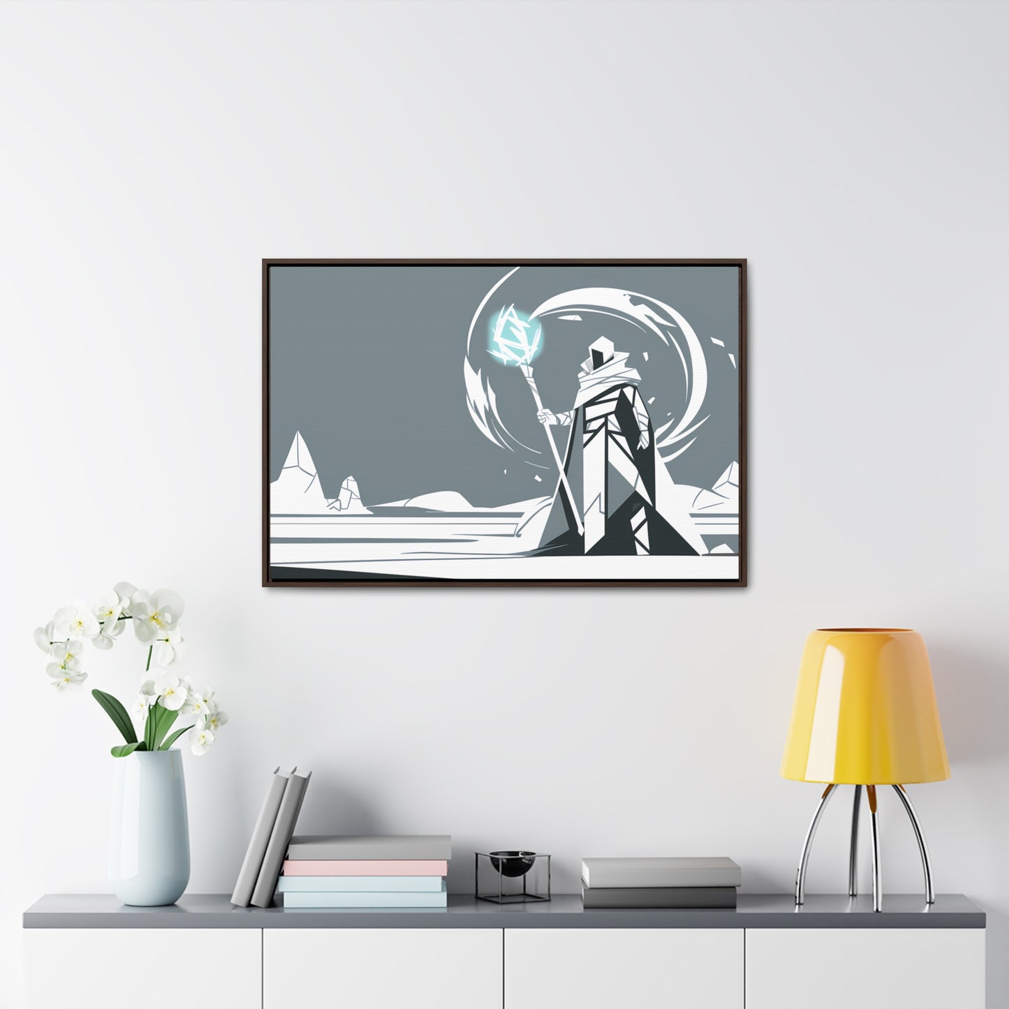 Mage of the Frozen Wastes - Gallery Canvas Wraps, Horizontal Frame