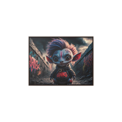 Rebel Gremlin in the Neon Alley - Gallery Canvas Wraps, Horizontal Frame