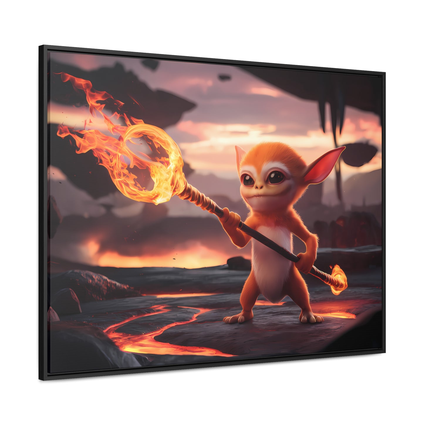 "Guardian of the Flame" - Gallery Canvas Wraps, Horizontal Frame