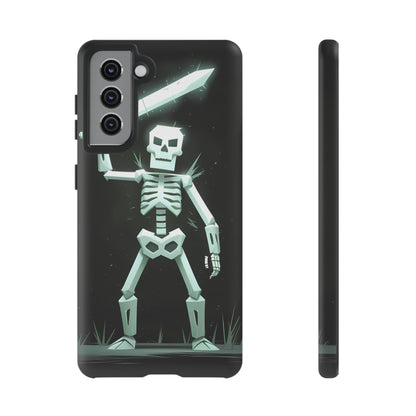 Geometric Skeleton Swordsman - Smartphone Tough Cases