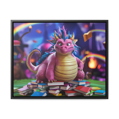 "Guardian of the Magical Library" - Gallery Canvas Wraps, Horizontal Frame