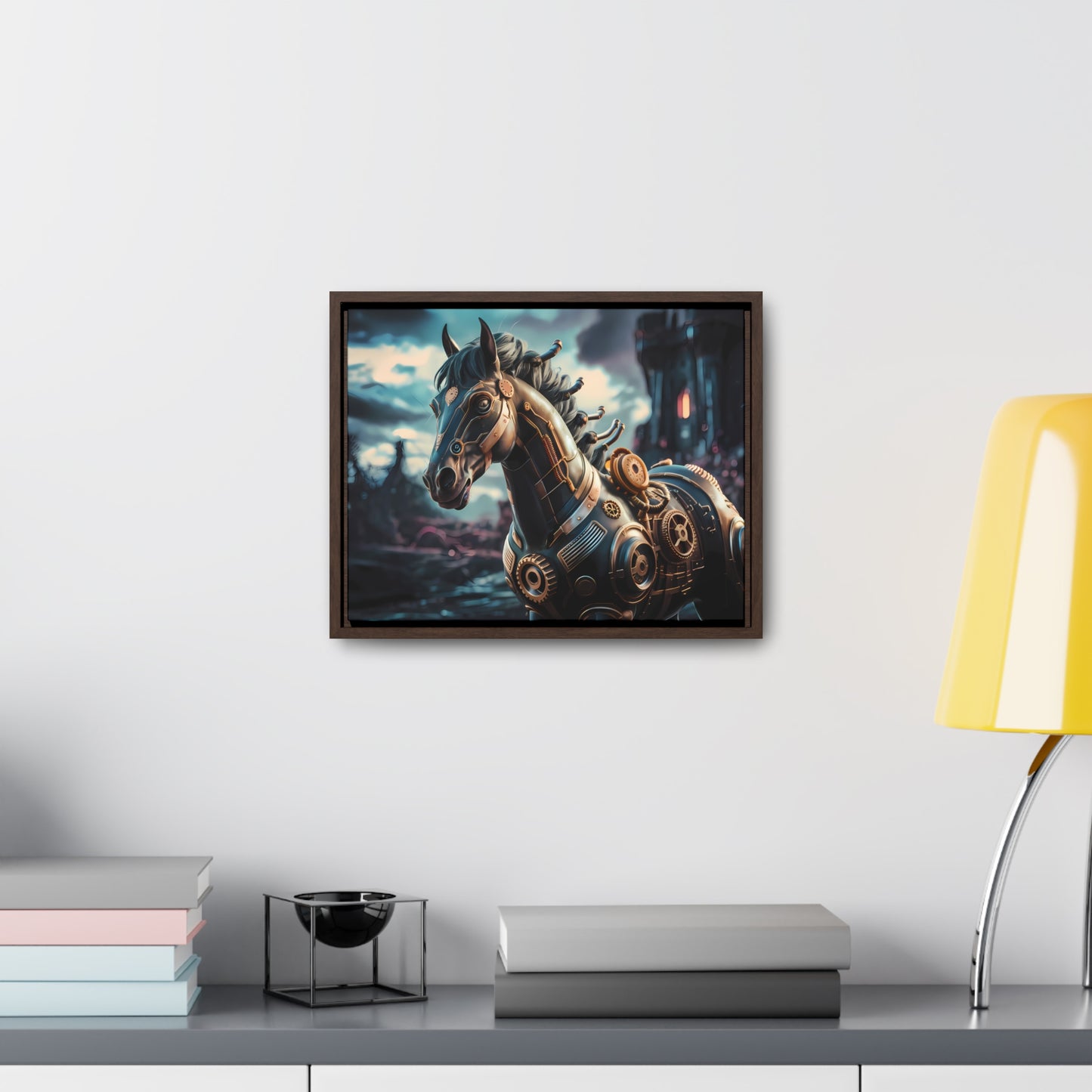 The Mechanical Steed of Dystopia - Gallery Canvas Wraps, Horizontal Frame