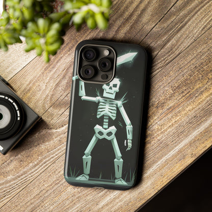 Geometric Skeleton Swordsman - Smartphone Tough Cases