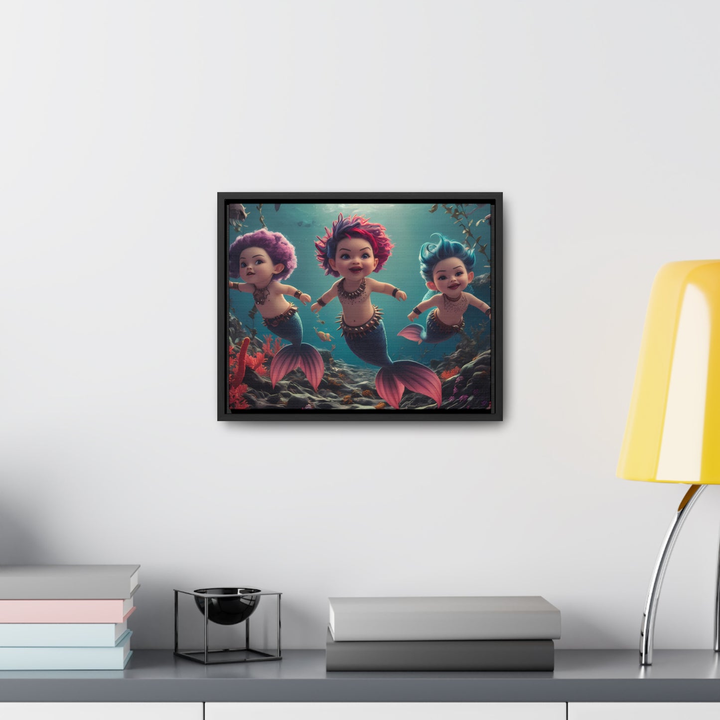 Aquatic Mischief - Gallery Canvas Wraps, Horizontal Frame