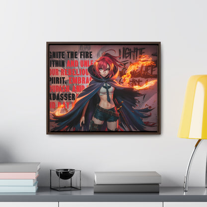 Rebel Flame Warrior - Gallery Canvas Wraps, Horizontal Frame