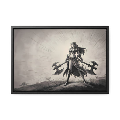 Warrior of the Twilight Plains - Gallery Canvas Wraps, Horizontal Frame