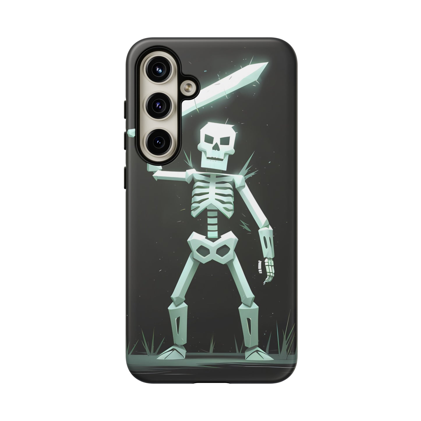 Geometric Skeleton Swordsman - Smartphone Tough Cases