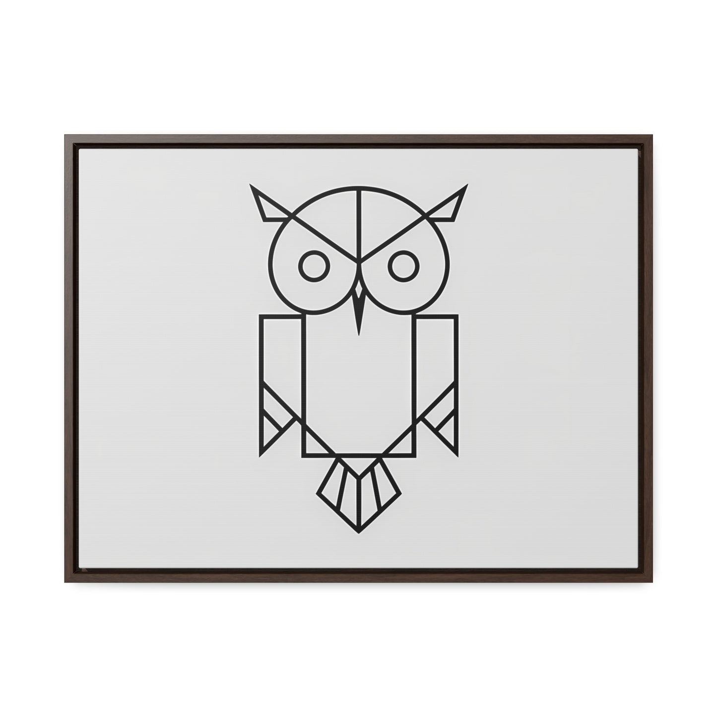 Geometric Owl - Gallery Canvas Wraps, Horizontal Frame