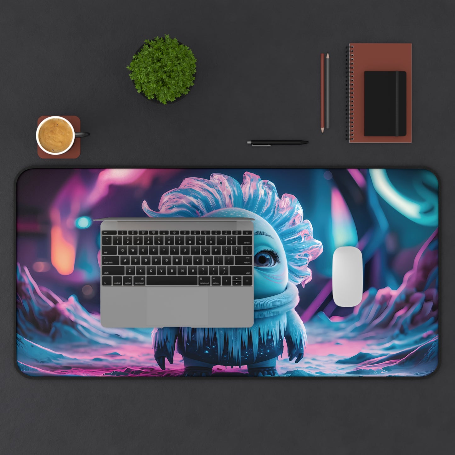 Cute Ice Alien - Desk Mat