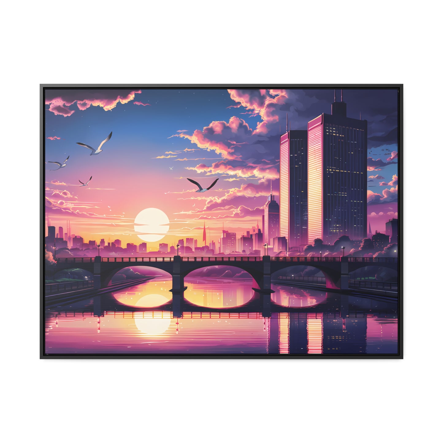 Twilight Reflections - Gallery Canvas Wraps, Horizontal Frame