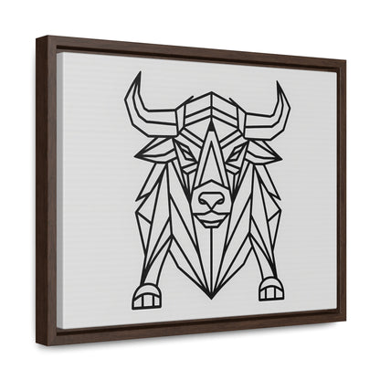 Geometric Bull - Gallery Canvas Wraps, Horizontal Frame