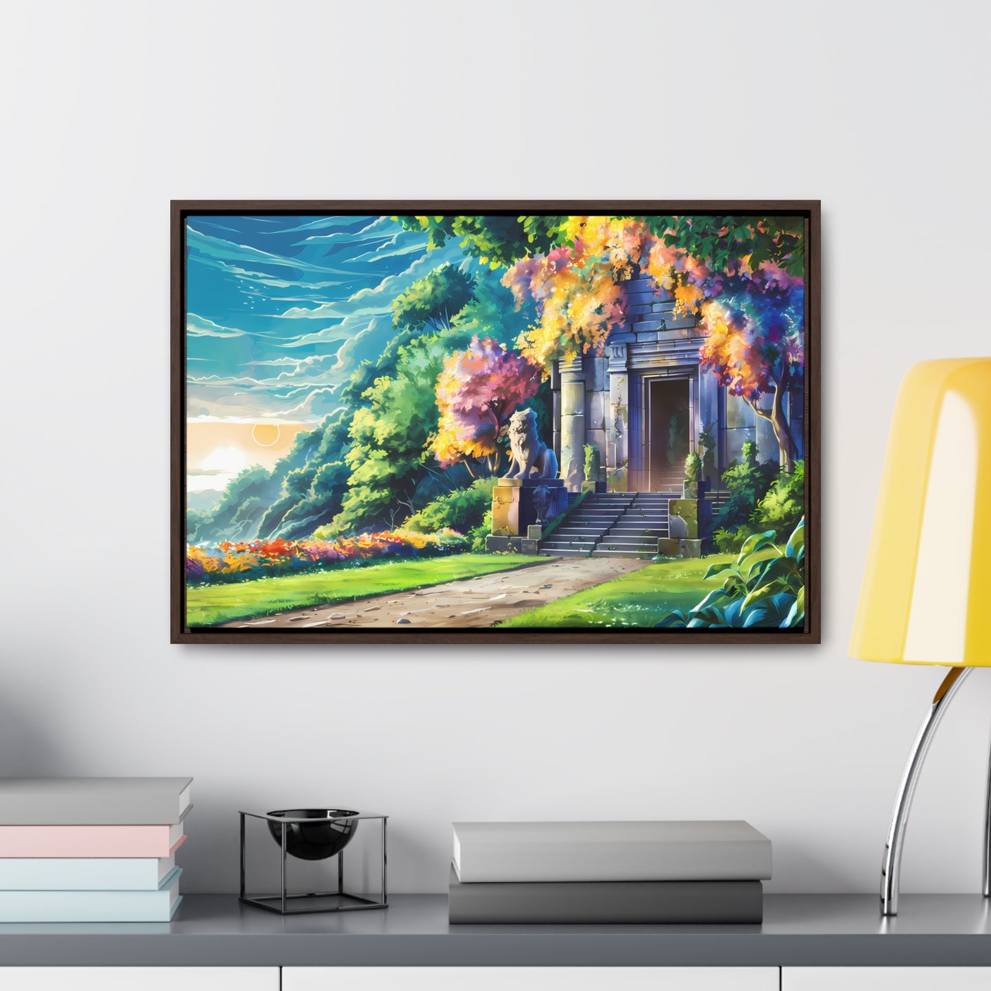 Sanctuary of the Forgotten Dawn - Gallery Canvas Wraps, Horizontal Frame