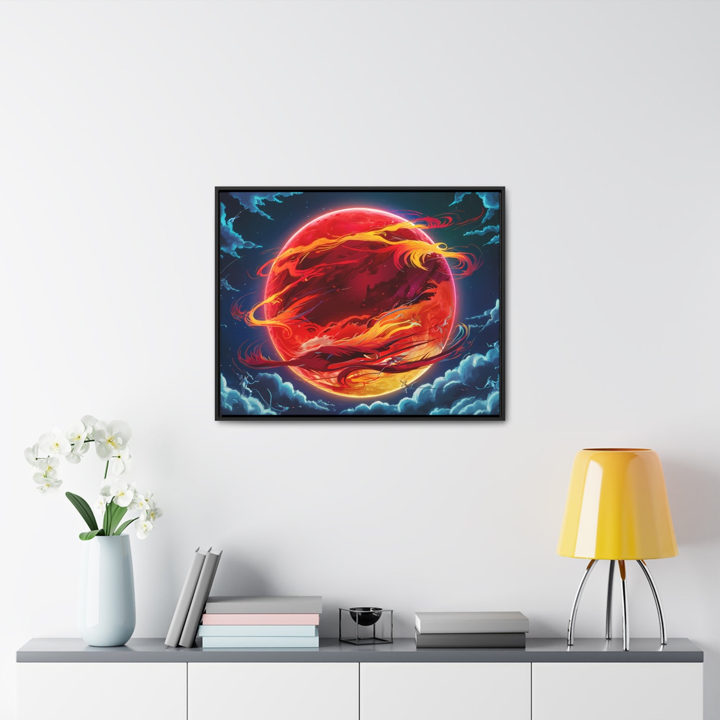 Eclipse of the Eternal Phoenix - Gallery Canvas Wraps, Horizontal Frame