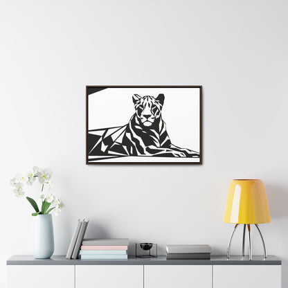 Majestic Geometric Tiger - Gallery Canvas Wraps, Horizontal Frame