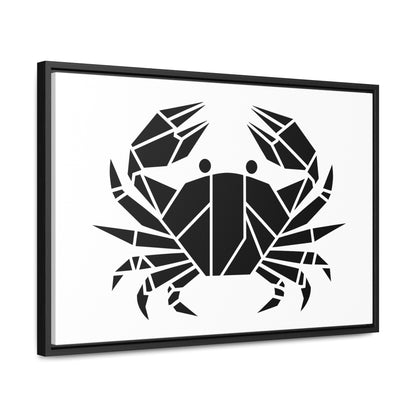 Geometric Crab Design - Gallery Canvas Wraps, Horizontal Frame