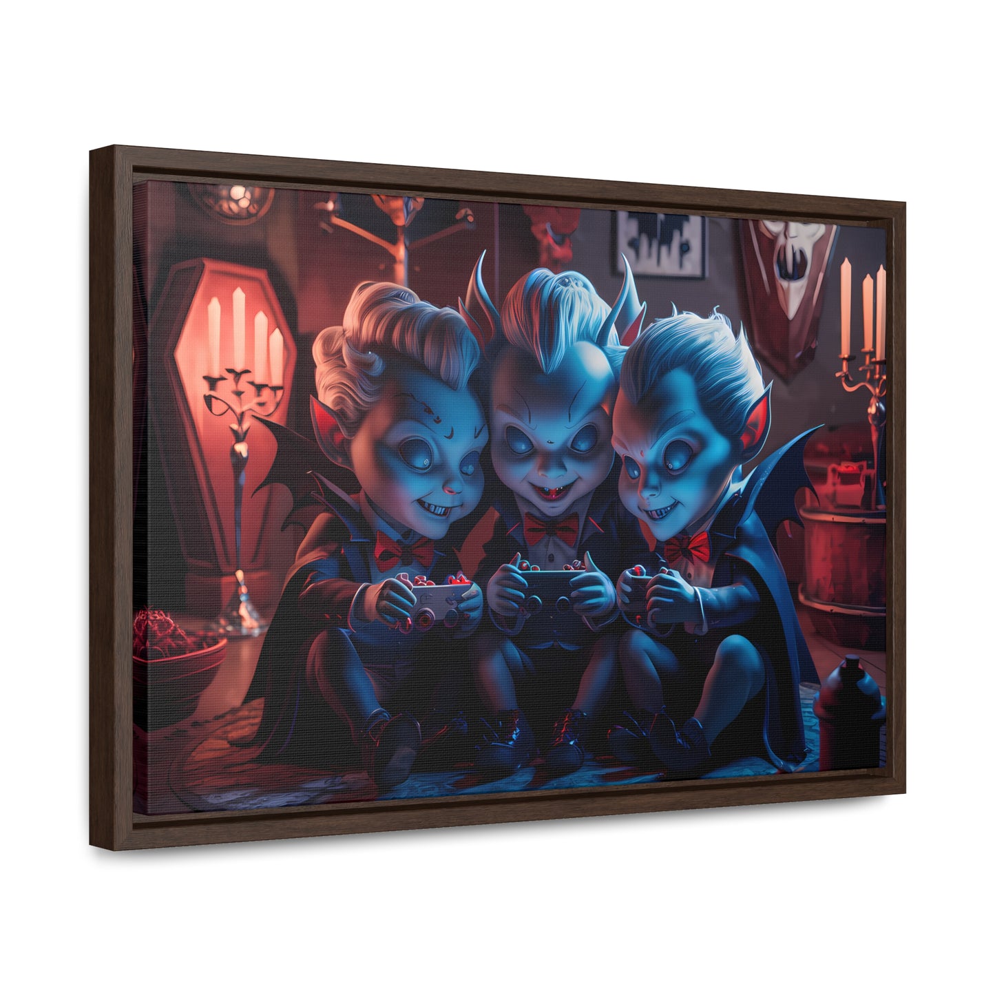 "Night of the Gaming Vampires" - Gallery Canvas Wraps, Horizontal Frame