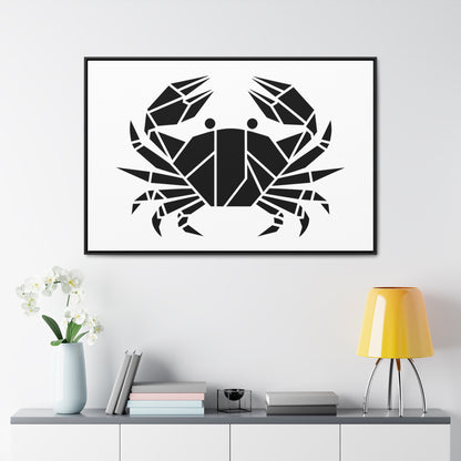 Geometric Crab Design - Gallery Canvas Wraps, Horizontal Frame