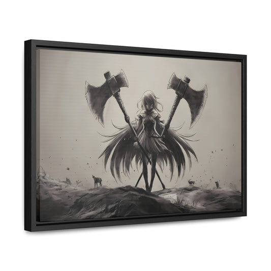 "Abyssal Valkyrie" - Gallery Canvas Wraps, Horizontal Frame