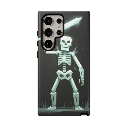 Geometric Skeleton Swordsman - Smartphone Tough Cases