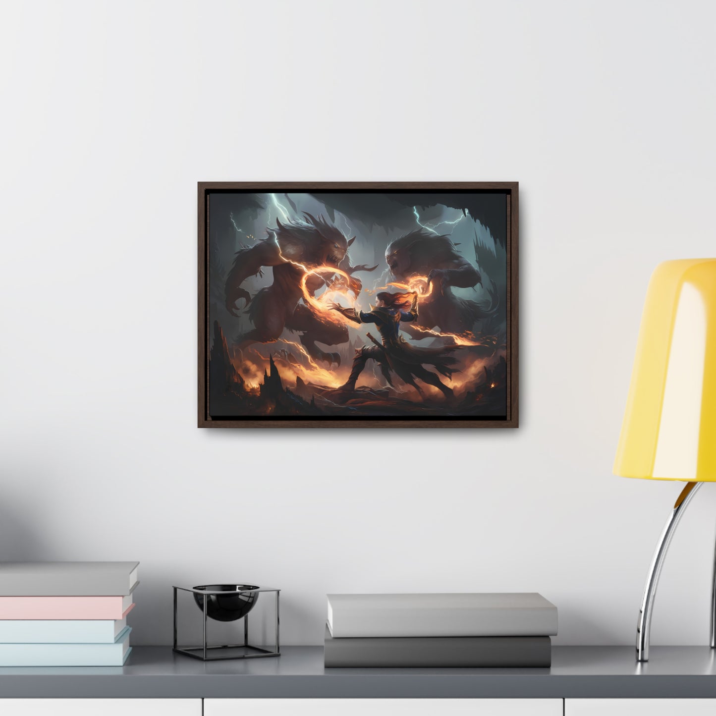 Duel of Thunder and Flame - Gallery Canvas Wraps, Horizontal Frame