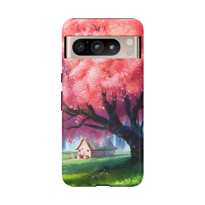 Idyllic Cherry Blossom and a Hut - Smartphone Tough Cases