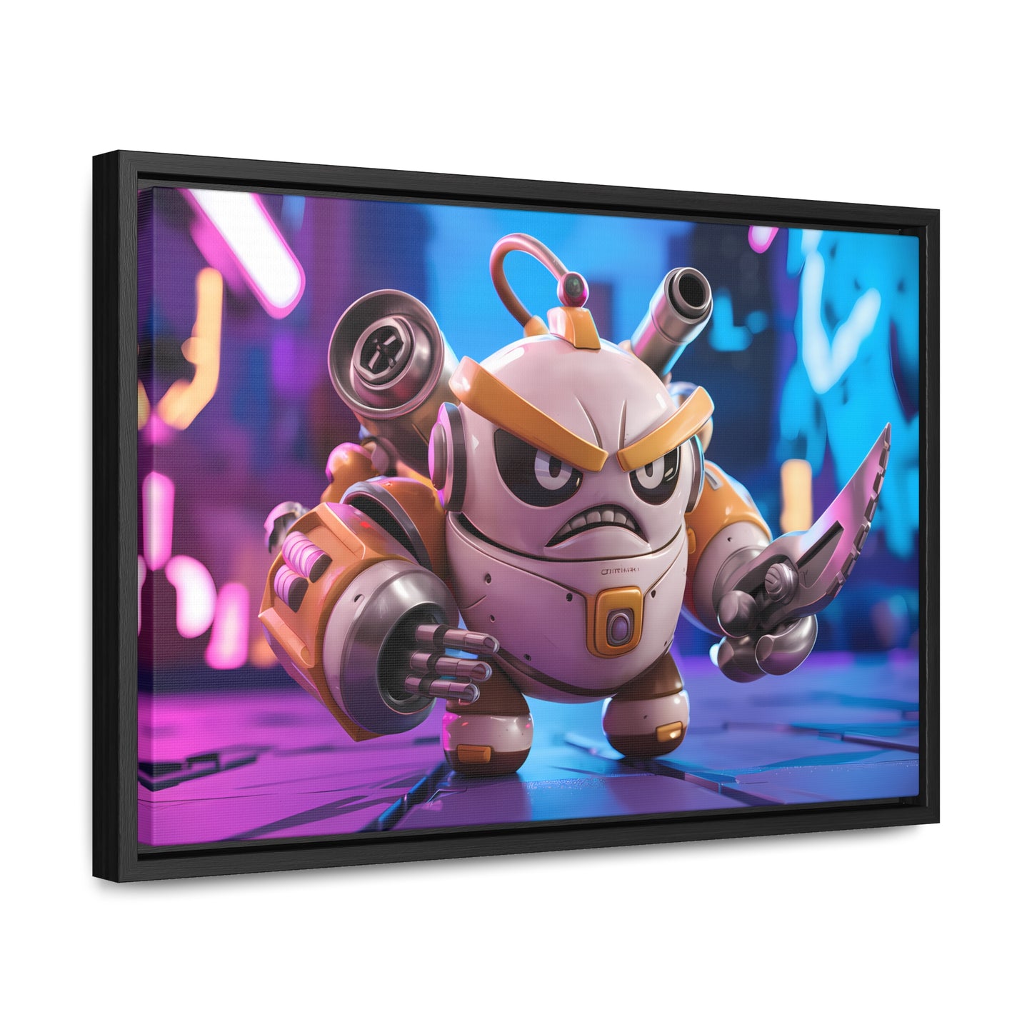 Battle-Ready Robo Warrior - Gallery Canvas Wraps, Horizontal Frame