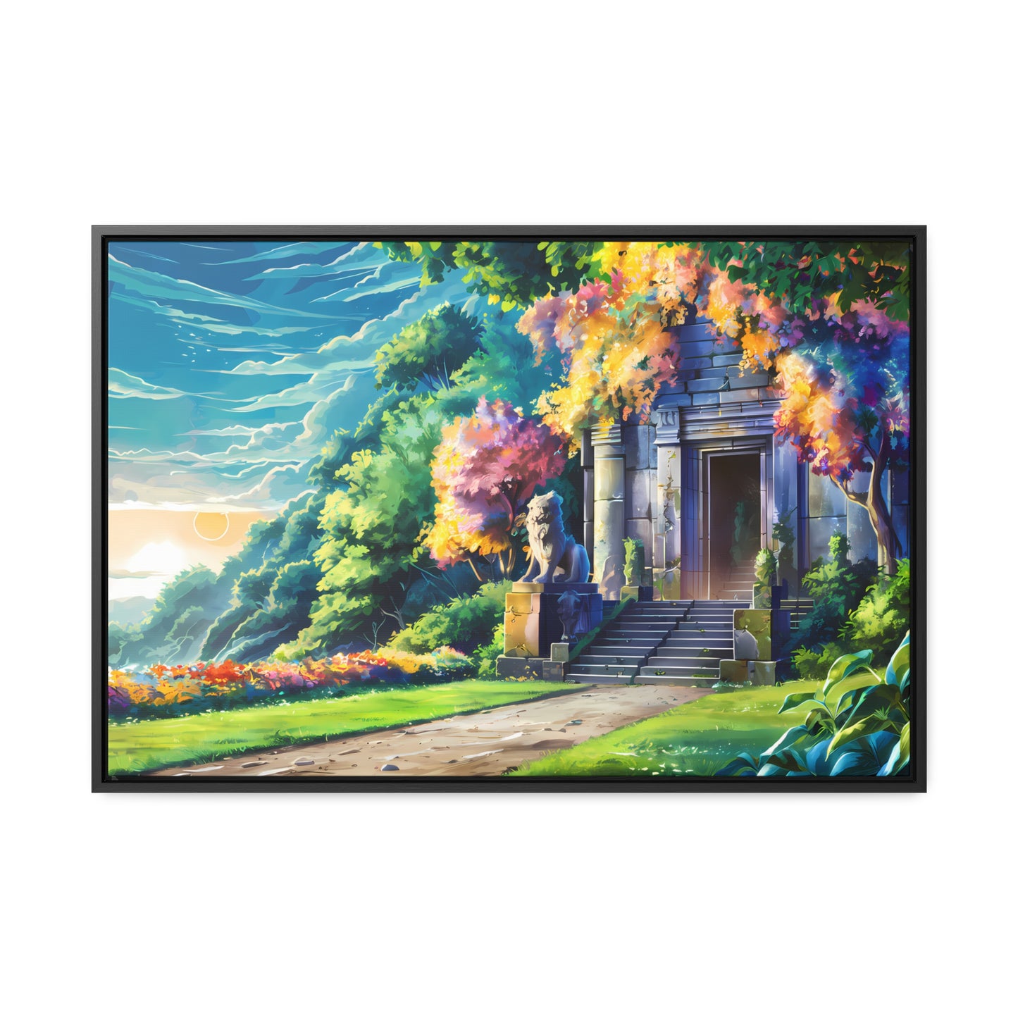 Sanctuary of the Forgotten Dawn - Gallery Canvas Wraps, Horizontal Frame