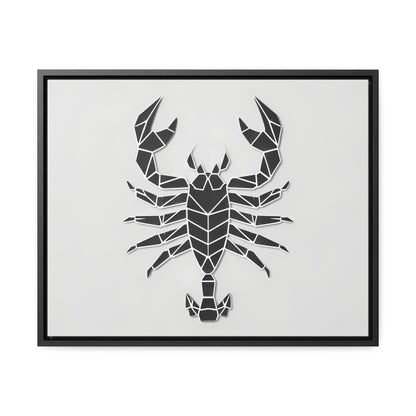 Geometric Scorpion Icon - Gallery Canvas Wraps, Horizontal Frame