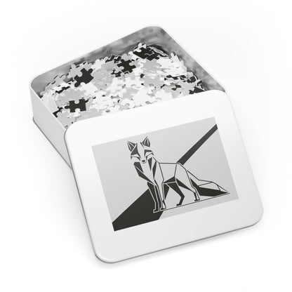 Geometric Fox in Monochrome - Jigsaw Puzzle (30, 110, 252, 500,1000-Piece)