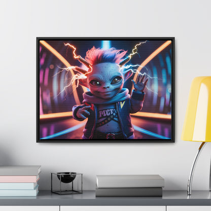 "Neon Spark" - Gallery Canvas Wraps, Horizontal Frame