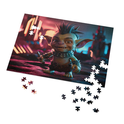 Goblin Punk in Neon Wasteland - Jigsaw Puzzle (30, 110, 252, 500,1000-Piece)