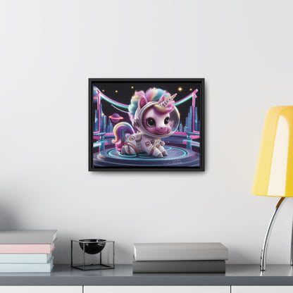 "Galactic Unicorn Explorer" - Gallery Canvas Wraps, Horizontal Frame