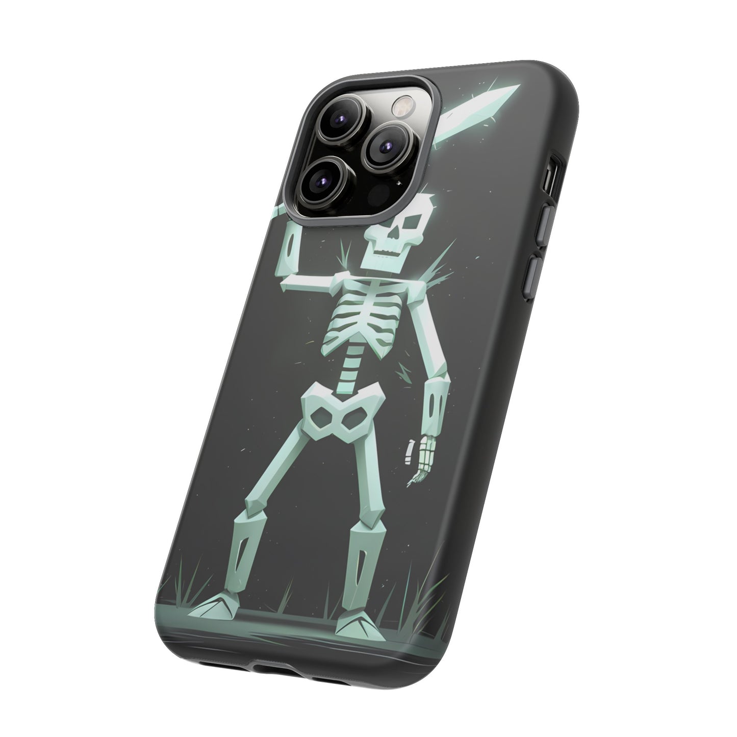 Geometric Skeleton Swordsman - Smartphone Tough Cases