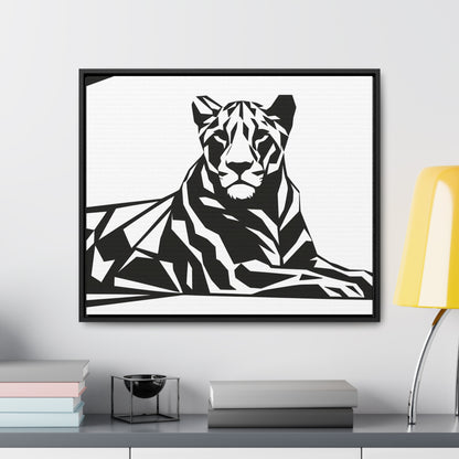 Majestic Geometric Tiger - Gallery Canvas Wraps, Horizontal Frame