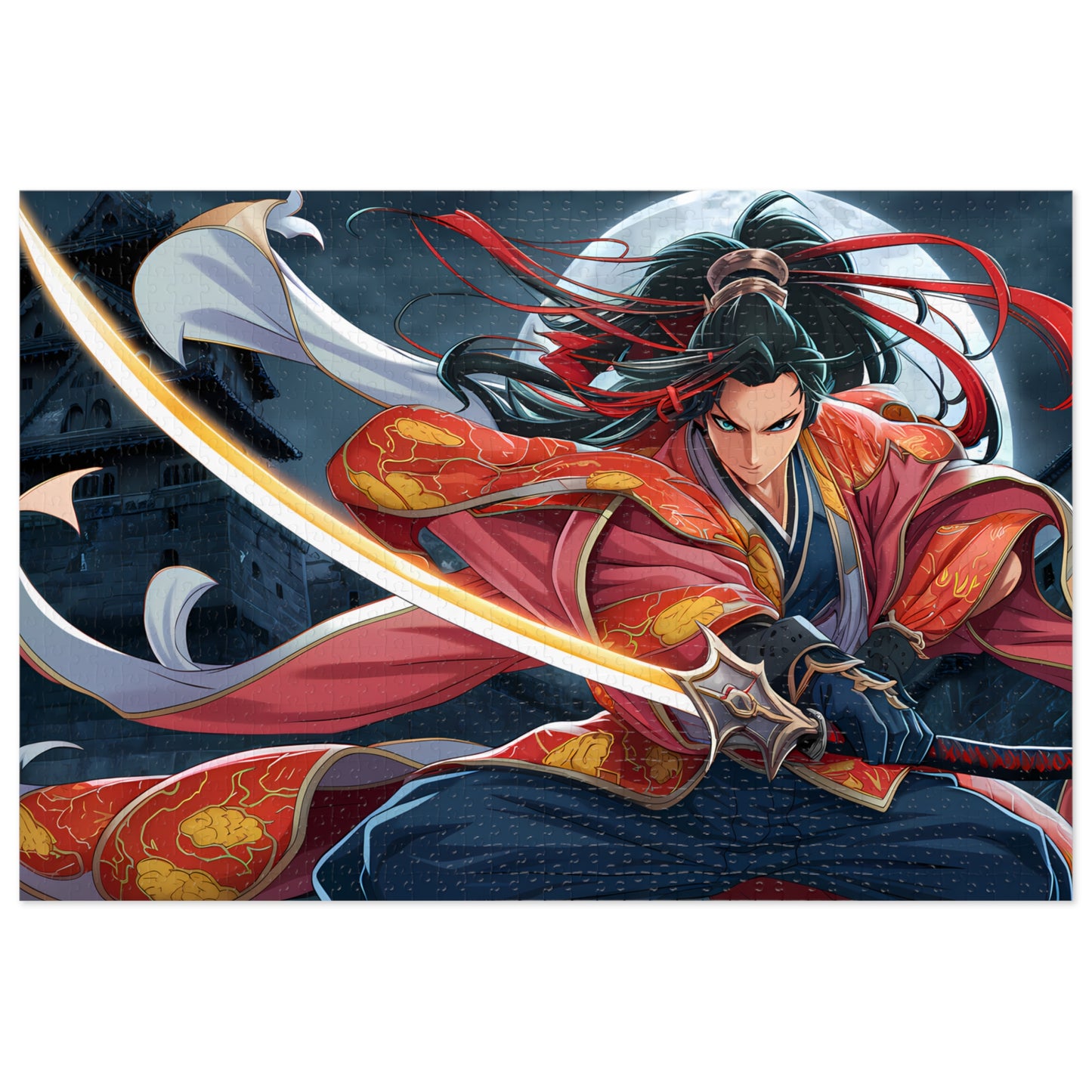 Moonlit Swordmaster - Jigsaw Puzzle (30, 110, 252, 500,1000-Piece)