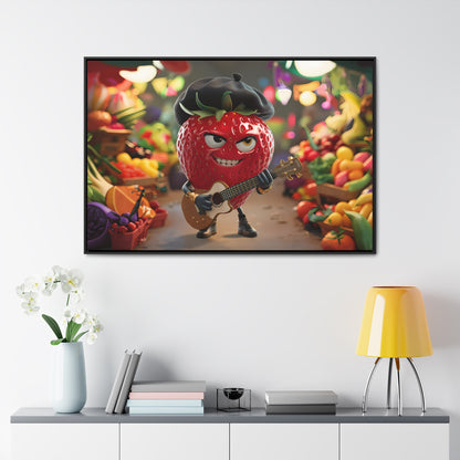 Strawberry Serenade in the Market - Gallery Canvas Wraps, Horizontal Frame