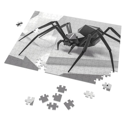 Geometric Arachnid in a Monochrome Maze - Jigsaw Puzzle (30, 110, 252, 500,1000-Piece)