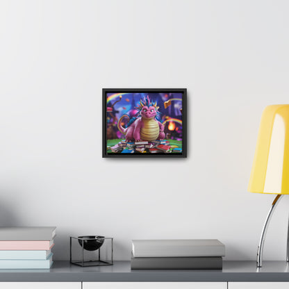 "Guardian of the Magical Library" - Gallery Canvas Wraps, Horizontal Frame