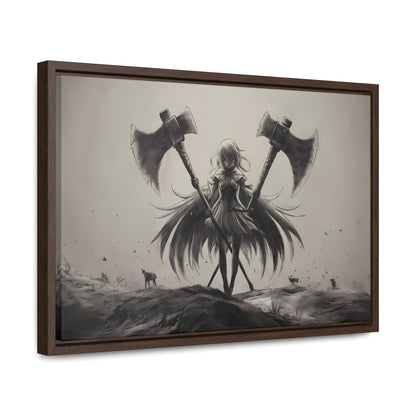 "Abyssal Valkyrie" - Gallery Canvas Wraps, Horizontal Frame