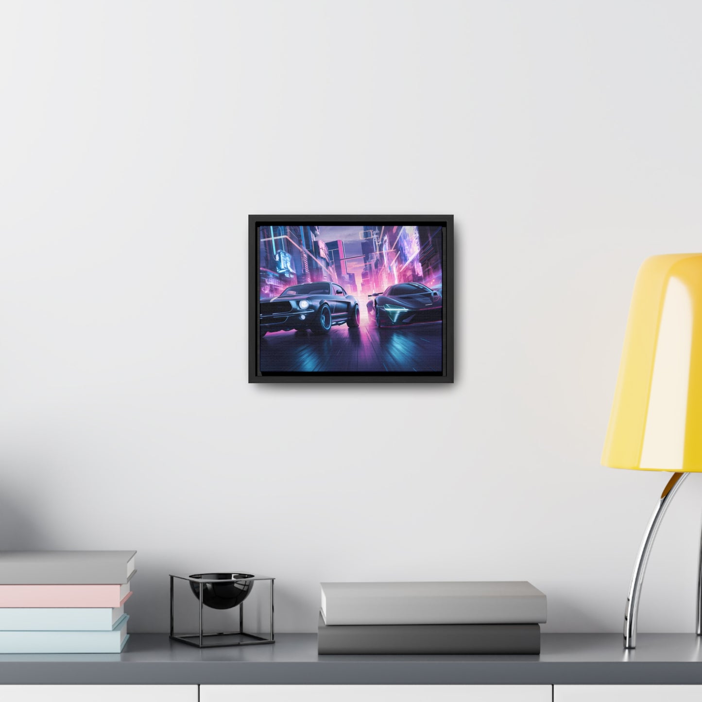 Neon Speed Duel - Gallery Canvas Wraps, Horizontal Frame