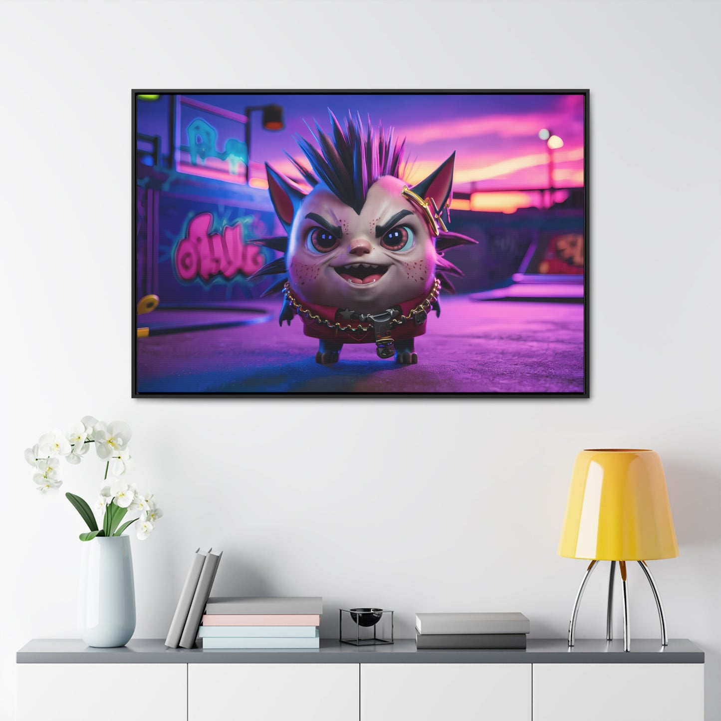 Punk Paws Unleashed - Gallery Canvas Wraps, Horizontal Frame