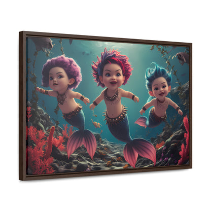 Aquatic Mischief - Gallery Canvas Wraps, Horizontal Frame