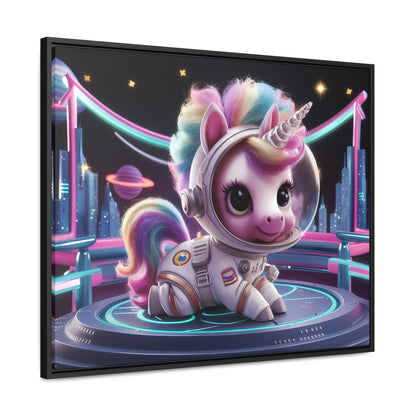 "Galactic Unicorn Explorer" - Gallery Canvas Wraps, Horizontal Frame